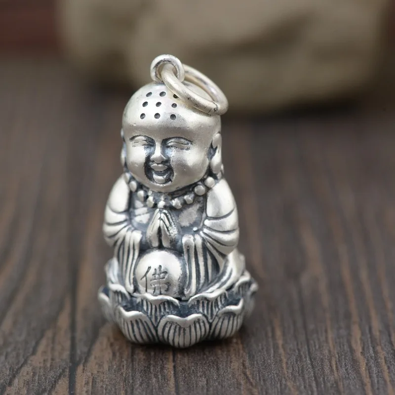 

2019 Alexandrite Selling Fairy The Golden Deer Fine Matte Process Product Sautoir S990 Buddhism Lotus Lad Ga Box Pendant
