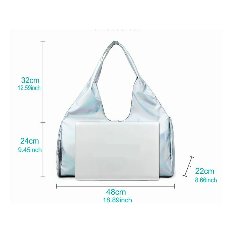 Pink Yoga Mat Duffel Bags For Women Fitness Handbag Girl Gym Sport Tote Bags With Shoe Compartment Waterproof Travel Storage Bag