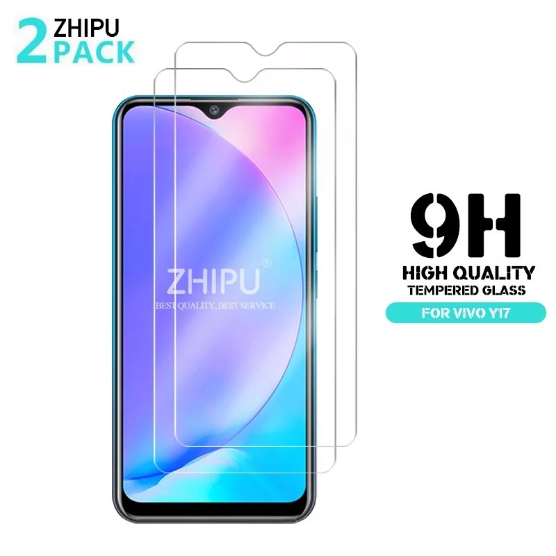 

2 Pcs Tempered Glass For VIVO Y17 2019 Glass Screen Protector 2.5D 9H Premium Tempered Glass For VIVO Y17 2019 Protective Film