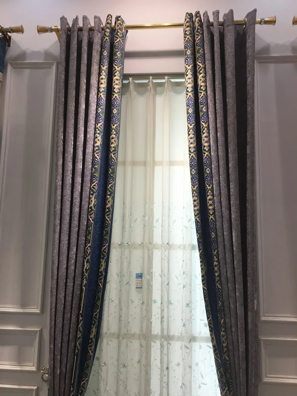 Honey velvet polyester fabric window curtains shiny face black out