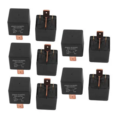 DC 24V Катушка 80A 4 контакта SPST Автомобильная сигнализация реле безопасности 10