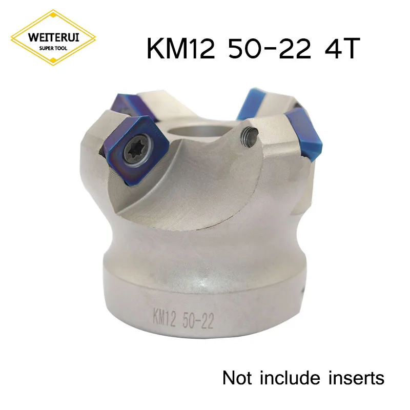 1pc KM12 50 22 4T Face Mill Tool Indexable Milling Cutter Holder CNC Lathe Machine Tool for SEHT1204 Inserts
