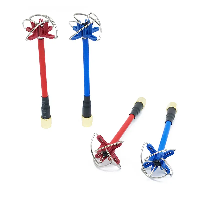 

FPV 5.8G 3dBi 4 Leaf Clover AV Transmission RHCP Antenna SMA / RP-SMA Red Blue For Aomway Camera 5.8G FPV reciver Racing Drone