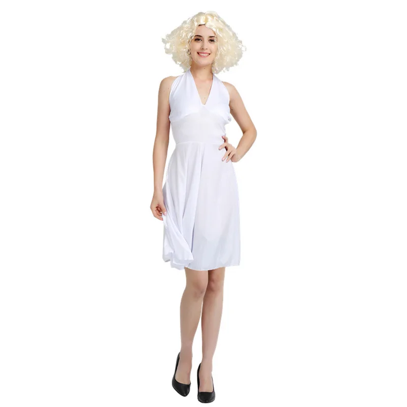 

Halloween Costume Party Rock Singer Popular Superstar Adult Elvis Presley Sexy Marilyn Monro Cosplay Dress Hollywood Movie Star