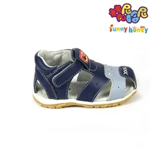 Promotion Souple En Cuir Véritable Mâle Tout-petits Enfants Sandales Bébé Garçon Sandale Petits Garçons Fermé Orteils Enfants Sandales Euro Size19-25