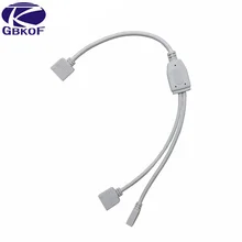 Светодиодные ленты аксессуары отклонения в размерах на 1-2 гнездовой разъем сплиттер RGB светодиодный полоски Удлинительный кабель с 4-контактный разъем для 3528 5050 светодиодный полоски