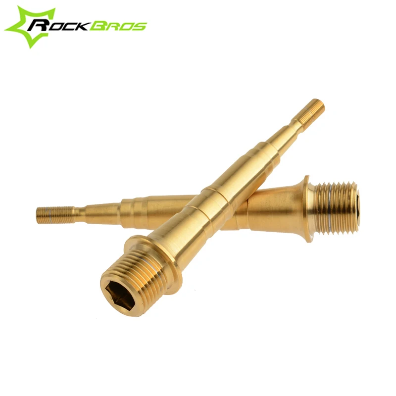 ROCKBROS Bike Bicycle Cycling Titanium Pedal Spindle Ti Axle Golden For