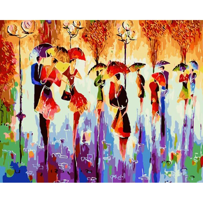 

Crafts Diy Frameless Oil painting By Numbers Abstract Dancer Drawing Picture Hand Painted Acrylic Paint By Numbers Home Decor