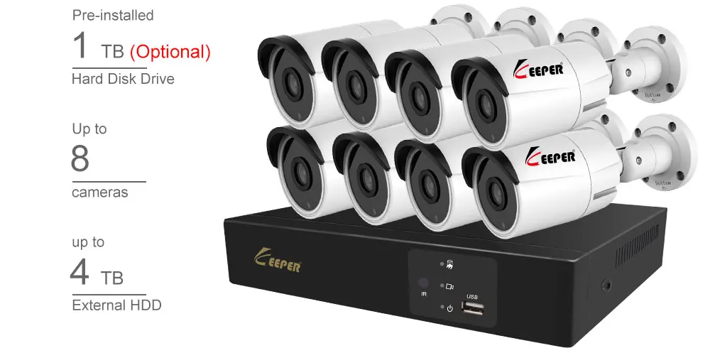 H.265 8CH 5MP ip-камера безопасности POE NVR система видеонаблюдения 8 шт. цилиндрическая ip-камера наружного ночного видения комплект видеонаблюдения