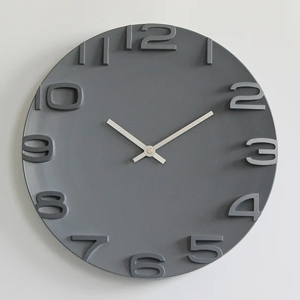 

14 inch 3D Wall Clock Simple Modern Design Nordic Brief Large Clocks Silent Round Living Room Bedroom Decoration