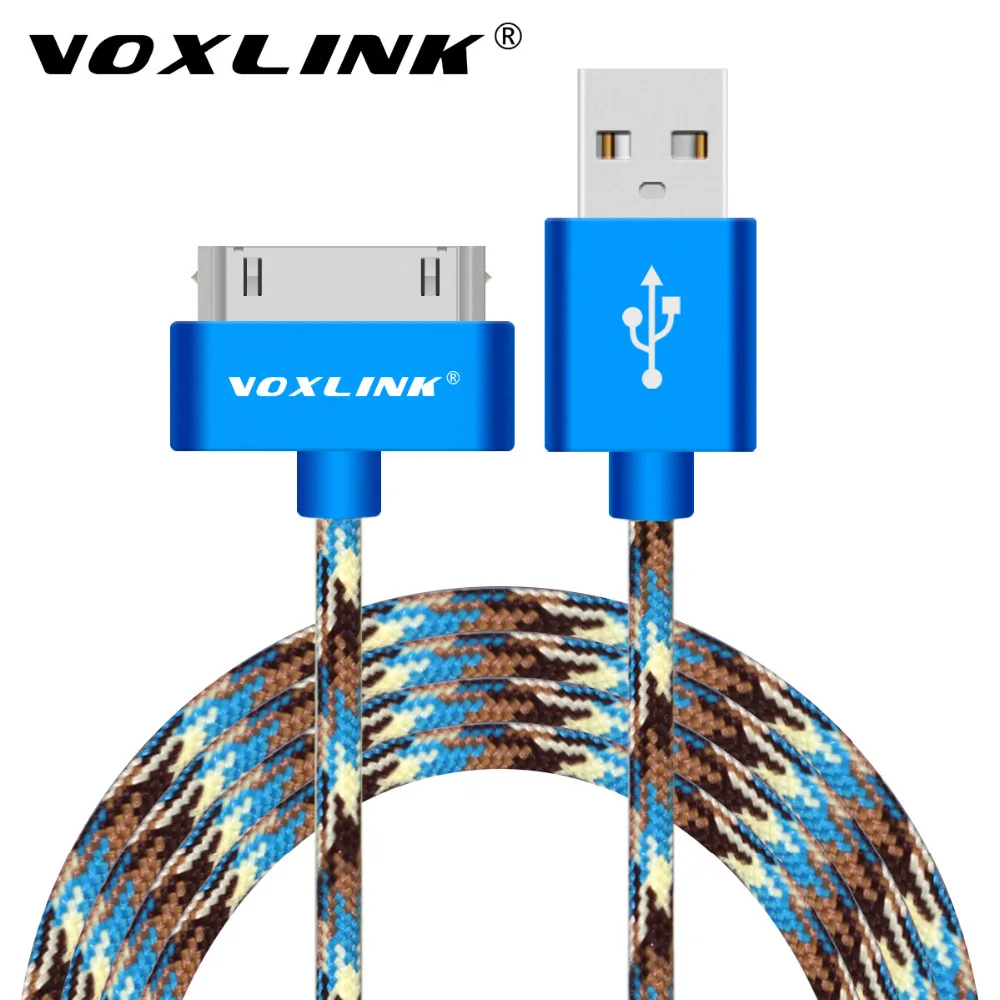 VOXLINK USB Sync Data Charging Cable 30 Pin Metal plug USB