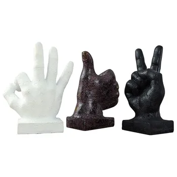 

Abstract Gesture Figurine OK YES Give A Like Statue Creative Resin Crafts Home Decoration Accessories For Living Room R1636