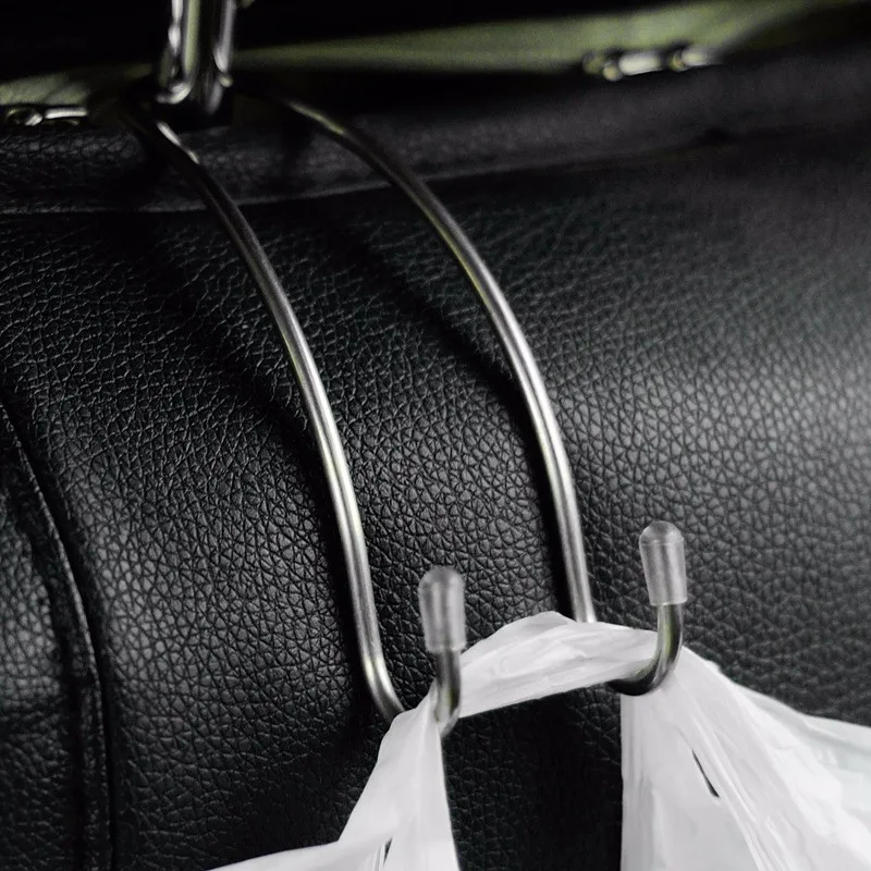 Многофункциональный металлический Автомобильный подголовник для сиденья, держатель для сумки, сумочки, сумочки, ткани для хранения продуктов, зажим для крепления