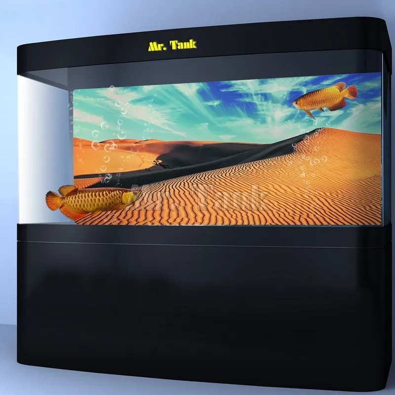 Mr.Tank Reptile Lizard House Background Poster Sky Desert View Aquarium Backdrop Fish Tank Decorative Sticker | Дом и сад