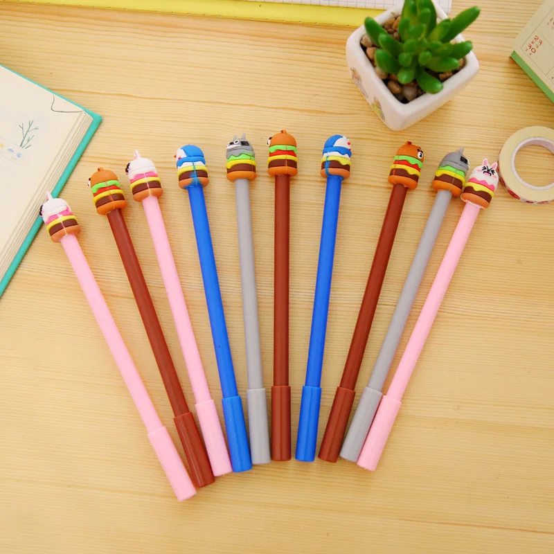 

1PCS Creative Lovely Stationery Cartoon Cake Gel Pen Escolar Papelaria Student Gift Signature Pen Office School Supplies