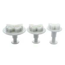 3 шт белый помадка резиновый Плунжер для пасты резак-бабочка