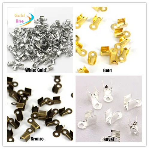 200 pcs 3 mm metal Crimps End Connector Jewelry Findings Wholesale RX1019 photo