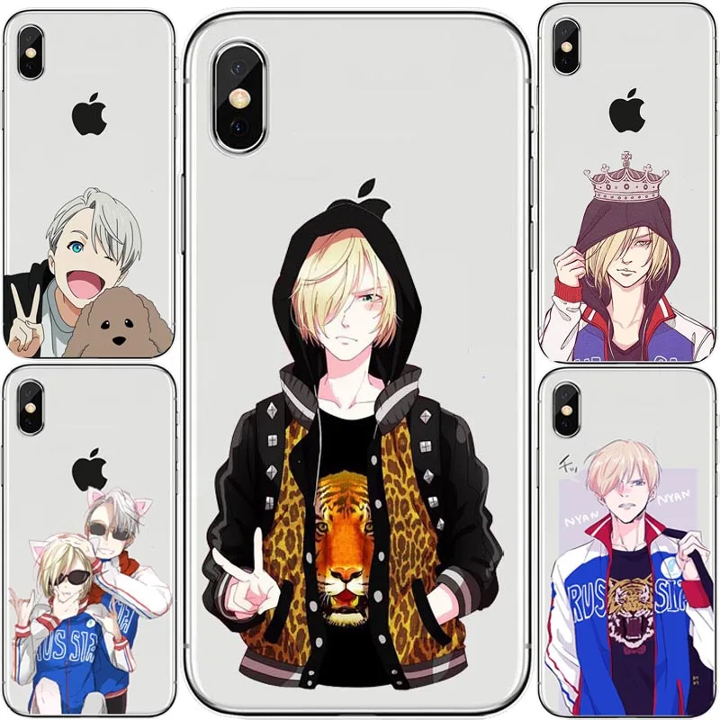 Мягкий силиконовый чехол для iPhone11Pro XS MAX 6splus 7 7Plus 8 8Plus X animation Yuri on Ice|Чехлы-накладки|