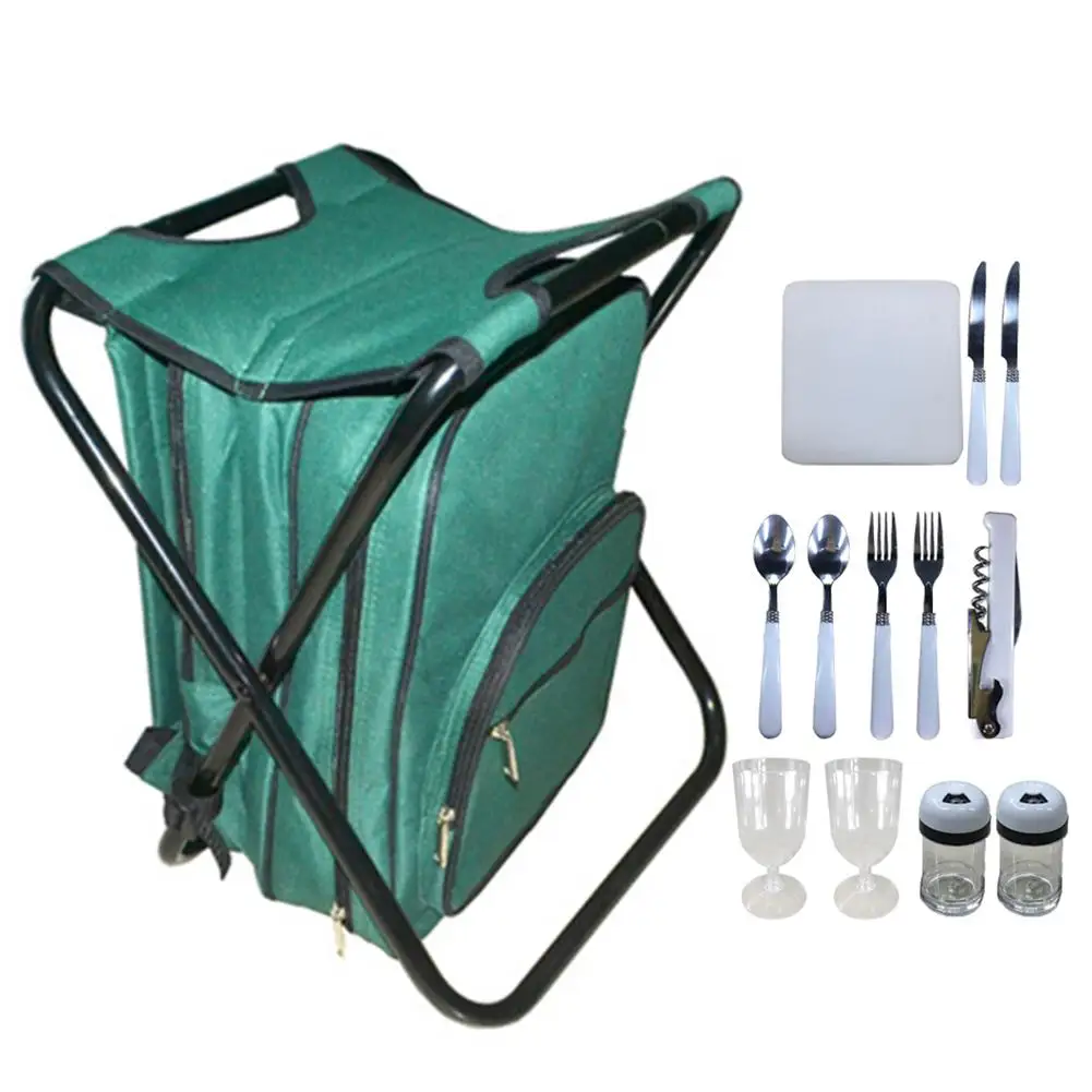 

Camouflage Picnic Backpack Oxford Double-layer Insulation Bag Take-away Ice Bag Outdoor Picnic Bag With Two-person Tableware