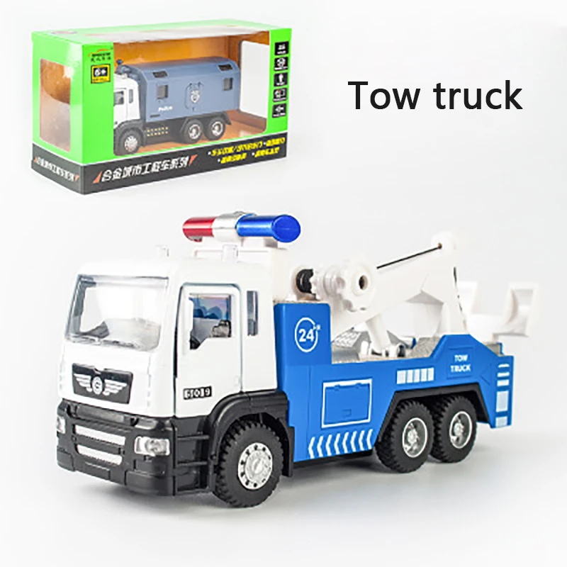 

Engineering vehicle 1:50 Pull Back Diecast Car Model Toy with sound light Collection Gift toys for children Boys