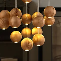 Современный твердый деревянный подвесной светильник в скандинавском стиле для гостиной подвесные лампы для ресторана домашний декор