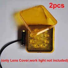 2 pcs 4.3 “Protetor de Tampa Protetora Contra Poeira-Prova Lente âmbar luz de Nevoeiro para a Luz Conduzida Praça bar 27 W 48 W Praça Cube luz de Nevoeiro ATV Offroad SUV