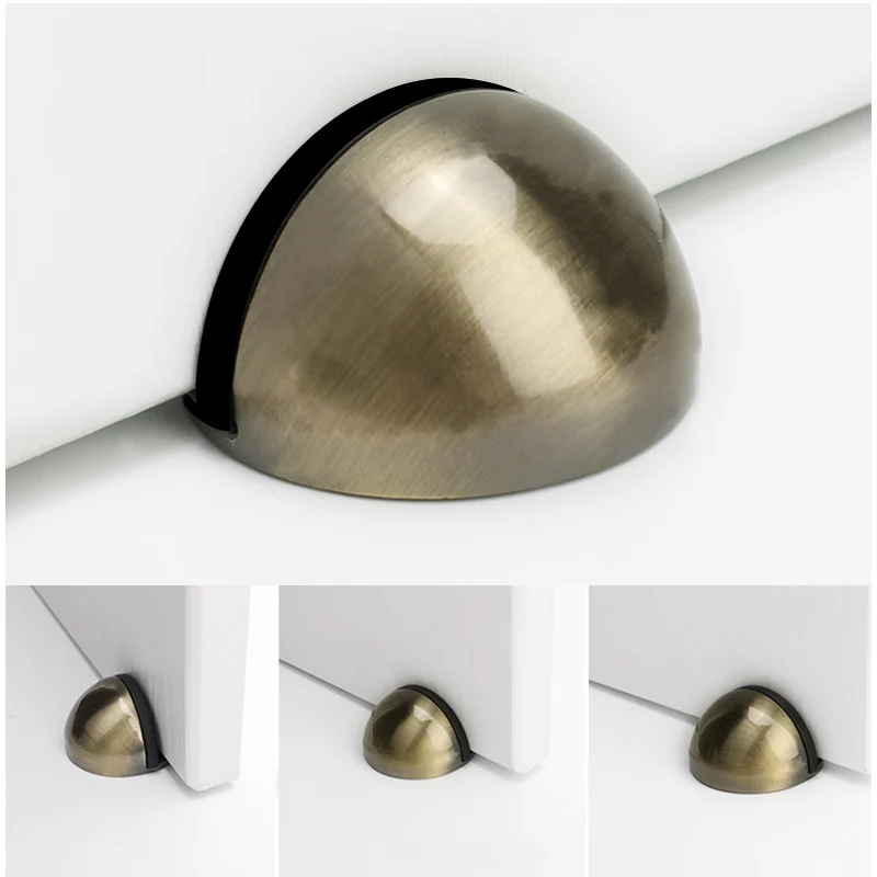 Zinc Alloy Door Stopper Half Moon Doors Holder Casting Floor mounted
