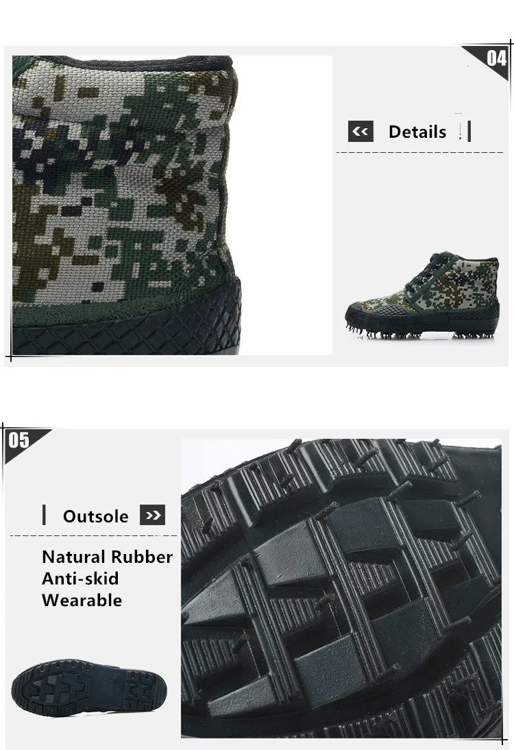 Мужские ботинки природные резиновые подошвы камуфляж парусиновая обувь Для мужчин Рабочая безопасная обувь военно-Тактические Пустыни ботильоны армейские ботинки