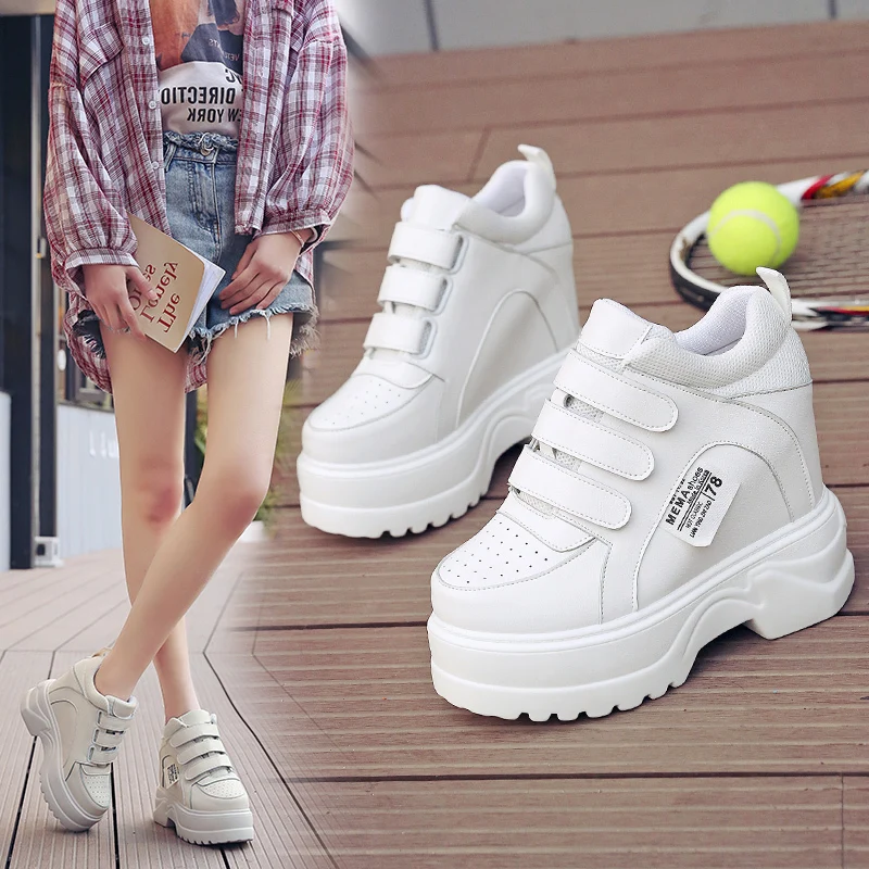 2019-New-Women-Platform-High-Heels-PU-Leather-Breathable-Wedge-Casual-Shoes-12-CM-Spring-Thick (2)