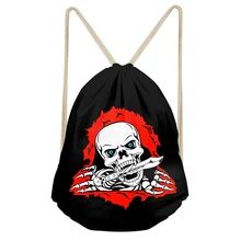 THINK Black очень классные волчьи глаза рюкзаки с черепами для мальчиков мужские сумки на шнурке модные сумки на плечо дорожный мешочек для хранения Mochila