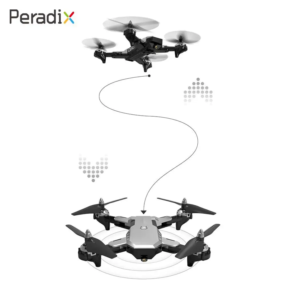 

Peradix 4CH 6-Axis Gyro 480P Drone WIFI 2.4Ghz Speed Adjustable Hover Stable Gimbal Headless Mode One Key Return HD CAMERA