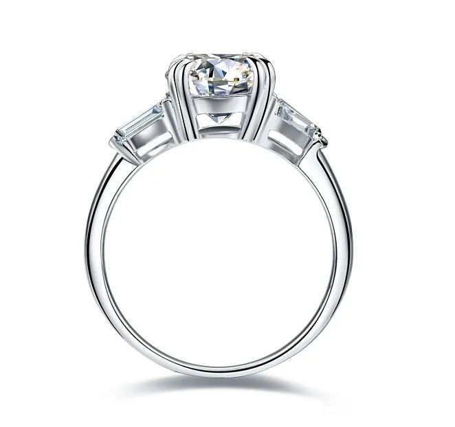 Свадебное кольцо Marry me Dear 2Ct 8 мм G H тест положительный Moissanite бриллиант