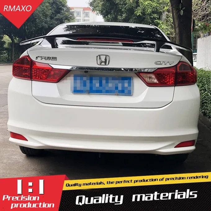 

For City Spoiler 2015-2018 For Honda City TF Spoiler ABS Material Car Rear Wing Primer Color Rear Spoiler