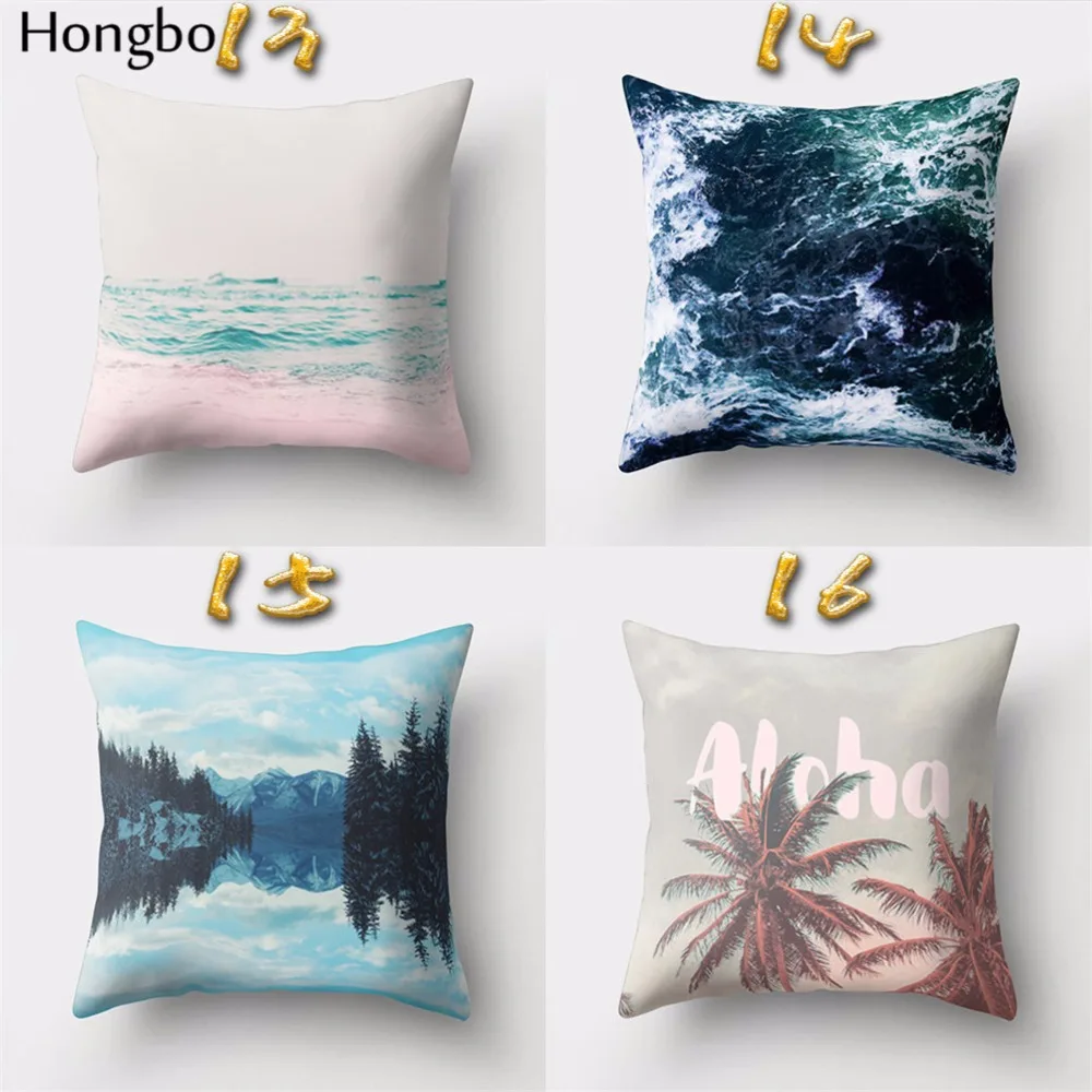Hongbo 1 шт. цветной чехол для подушки из полиэстера с изображением горного леса|cushion
