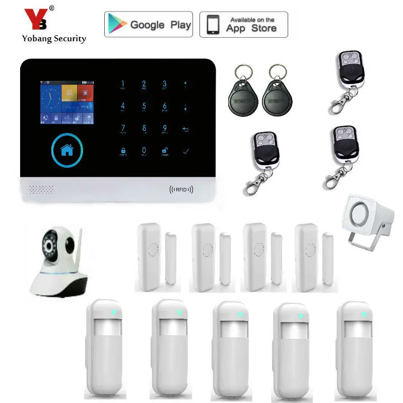 Yobang Security Wireless GSM WIFI Smart Home Security font b Alarm b font Systems Kits 10