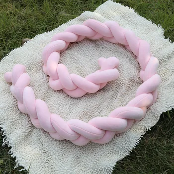 

Nordic Decor Braided Crib Bumper Nursery Safety Knot Pillow Baby Bolster Crib Bedding Decorative Pillow Sheets Baby Shower Gift