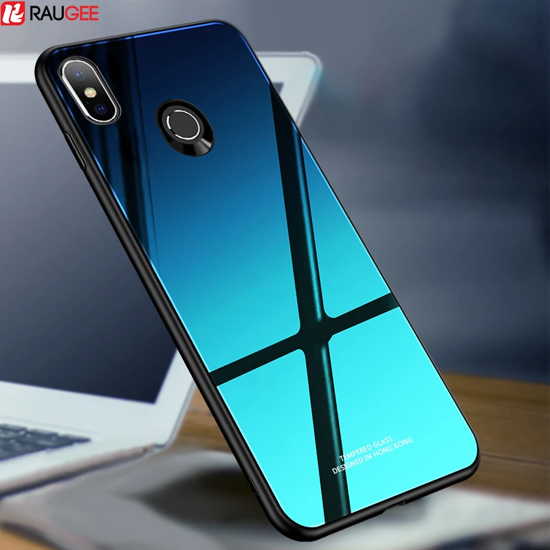 Силиконовый чехол для Xiaomi Redmi Note 6 Pro роскошный из закаленного стекла плотно