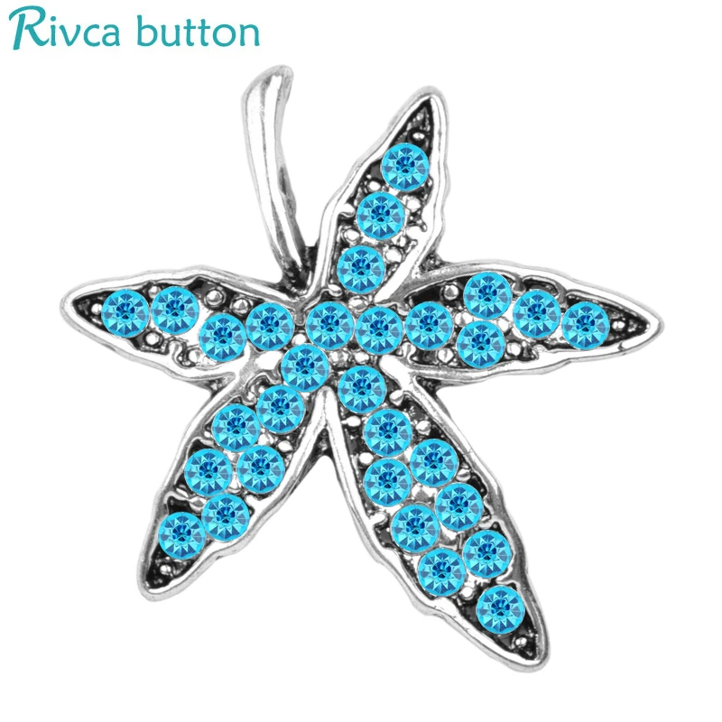 Rivca Snap Button Jewelry Newest DIY 18mm Mixcolour maple leaf Fit Charm alloy Bracelets D03542 | Украшения и аксессуары