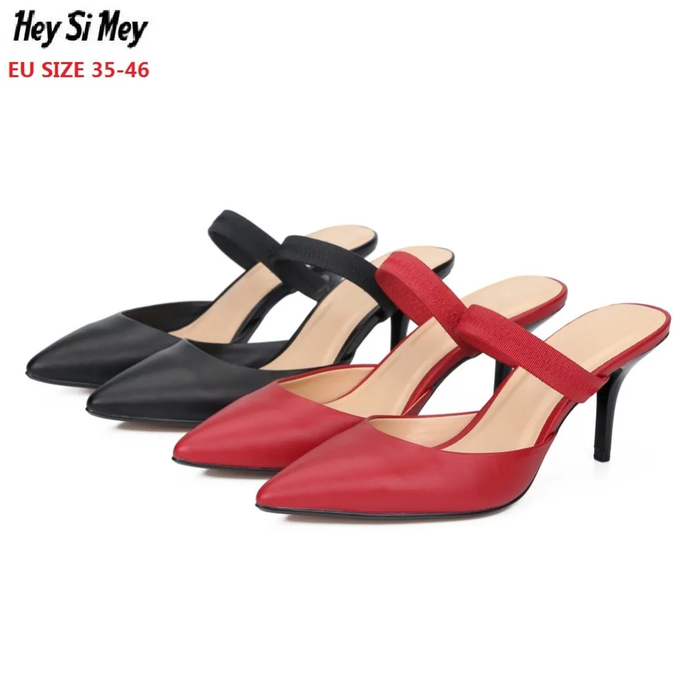 

Big Size 35-46 shoes women 2019 new style pumps 7cm heel higt woman party shoes high heels shoes zapatos rojos para mujer