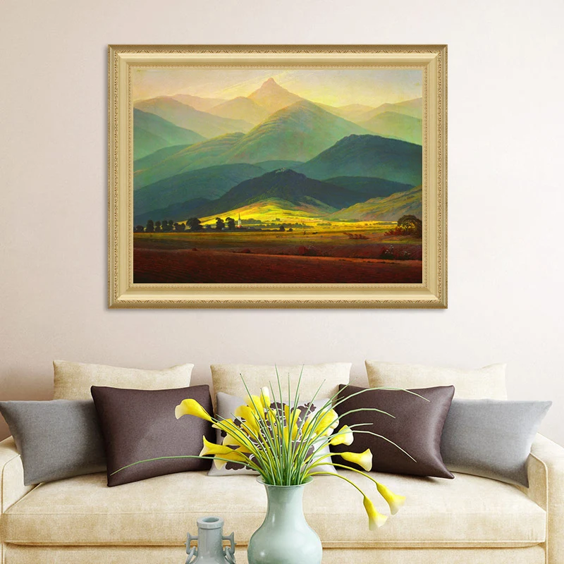 Classic Wall Art Giant Mountain David Works World Famous Oil Paintings