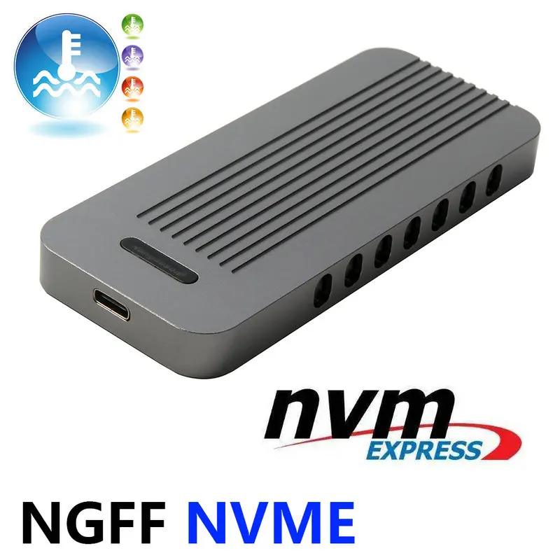 

M key M.2 SSD Portable Mobile Box USB 3.1 Type-C to NVMe PCIe 3.0 4x M2 for Intel 760P 960 EVO SM961 950 pro NGFF HDD Enclosure