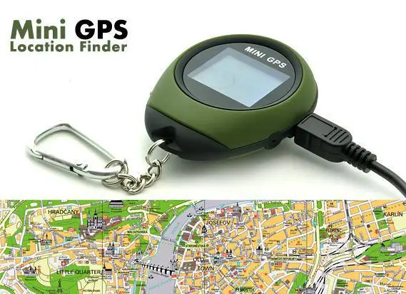 

kebidumei Mini GPS Navigation USB Rechargeable Location Tracker Keychain PG03 Handheld with Compass For Outdoor Travel Climbing