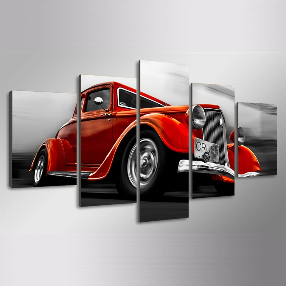 5 шт. декоративный плакат на холсте Автомобиль|prints painting|canvas prints5 pieces |