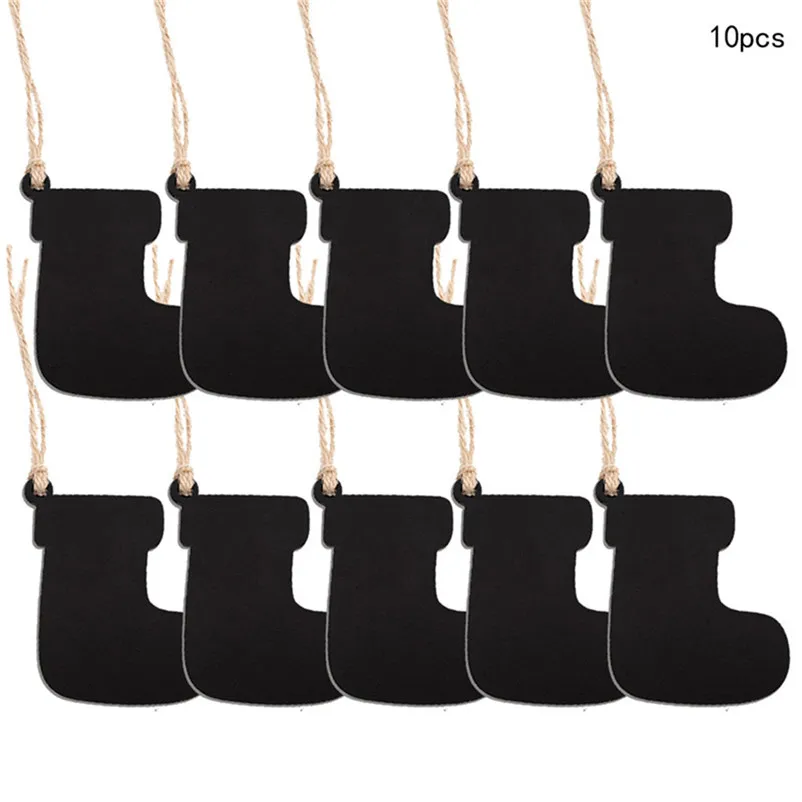 10pcs Small Blackboard Pendant Christmas Decorations Children's Home decor Ornaments Party Christmas Decorations for Home O15 (9)