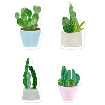 

2 Pieces Of Lovely Hawaii Cactus Postcards Glue Paper Stickers Planning School Notepad Bookmarks Korean Stationery