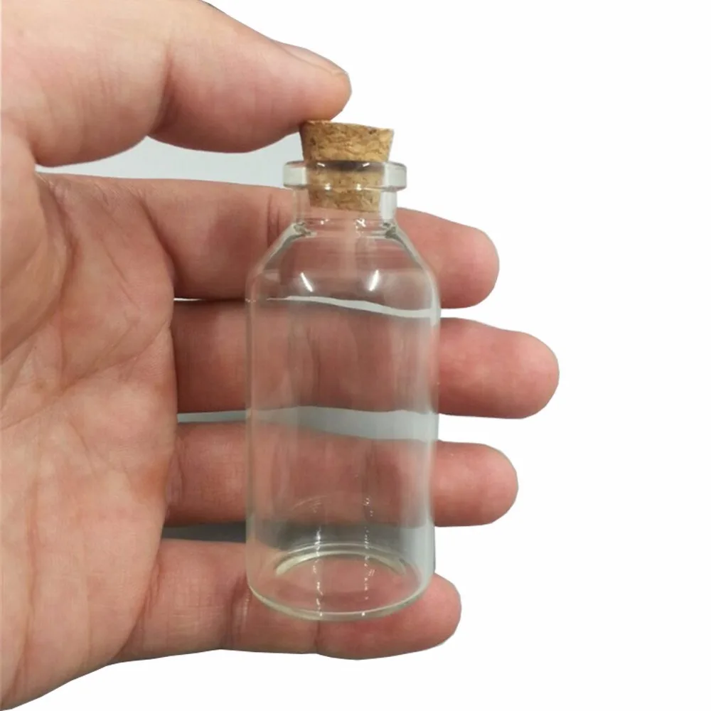 

32*70*12.5mm 30ml Glass Bottles With Corks For Wedding Holiday Decoration Christmas Gifts Empty Transparent Jars Cork 50pcs