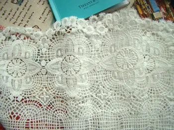 

Cotton Lace Trim with Retro floral, 7.1 inches width, Free shipping