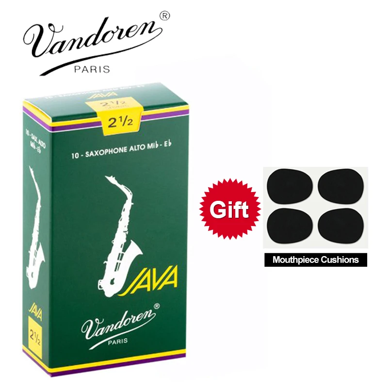 

Original France Vandoren JAVA Saxophone Alto Mib Eb Reeds Strength 2.0# 2.5# 3.0# Grey Green Box of 10 [With Gift]