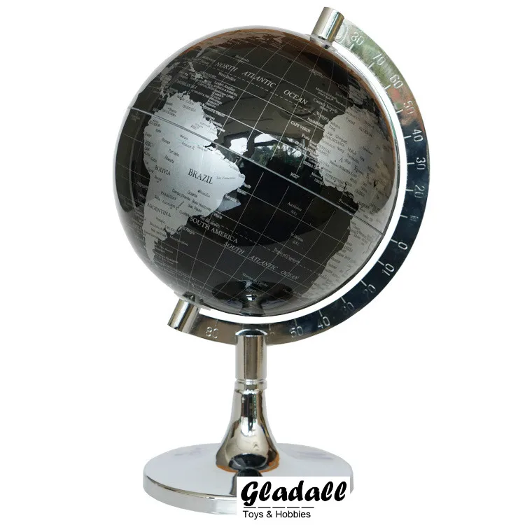 

English Language Globe World Map Desk Decoration Earth Globe Ball gld3 Metal base Geography terrestrial globe tellurion 14.2CM