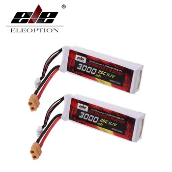 

ELEOPTION 2PCS 3000mAh 11.1V Lipo Li-Po Battery 25C XT60 Plug for DJI Phantom 1 FC40 F45 F550
